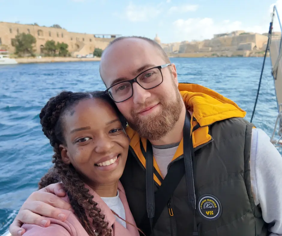 CarnivalVibez team on a boat in Valletta Harbour Malta — what to do when carnival is canceled and you're already there