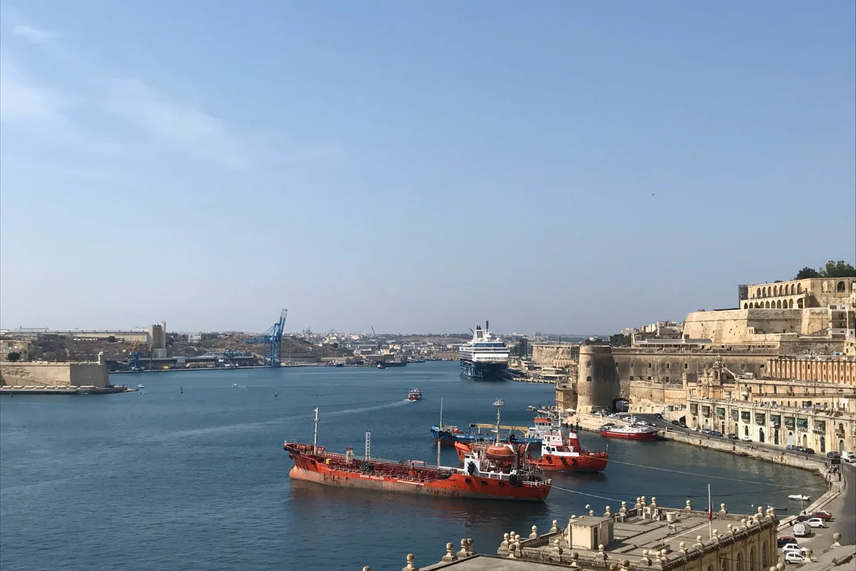 Valletta Grand Harbour view in Floriana, one of the most convenient areas when choosing where to stay for Malta Carnival