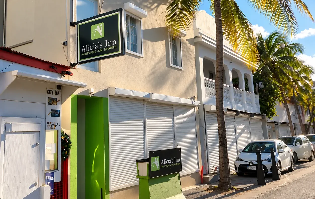 Alicia’s Inn in Philipsburg, St. Maarten, a centrally located accommodation option for where to stay for SXM Carnival